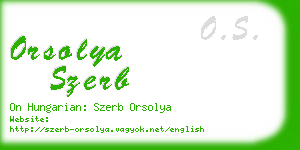 orsolya szerb business card